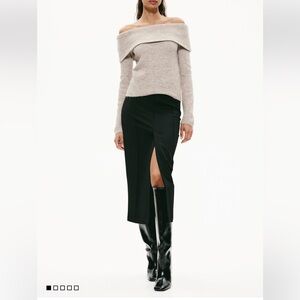 H&M Cream Off-the-Shoulder Sweater